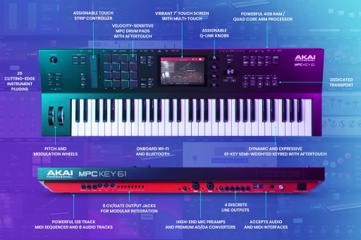 Akai MPC Key 61 — автономная рабочая станция MPC