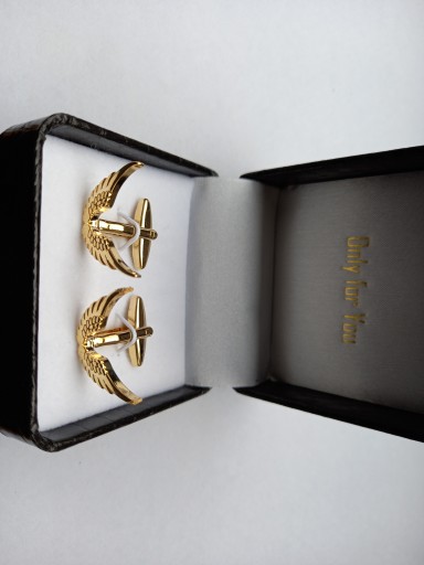 Запонки с узором GOLD WINGS