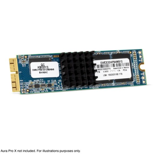 OWC OWCAURAPROXHS система охлаждения компьютера SSD-накопитель Радиатор Черный