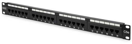 DIGITUS Патч-панель патч-панель RACK 19' 5e 24p UTP