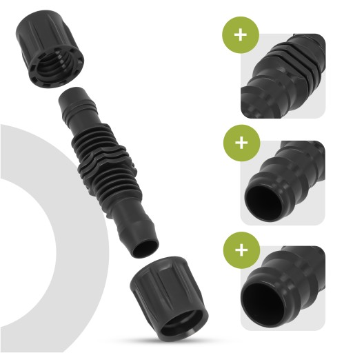 PE CONNECTOR 16x16 mm SOCKET QJ Соединитель для труб оросительной линии 9A-T