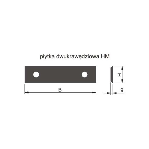 PŁYTKA WYMIENNA HM 50X12X1,5/Z2 DREWNO 2-OSTRZOWE - DO GŁOWICY LJ050