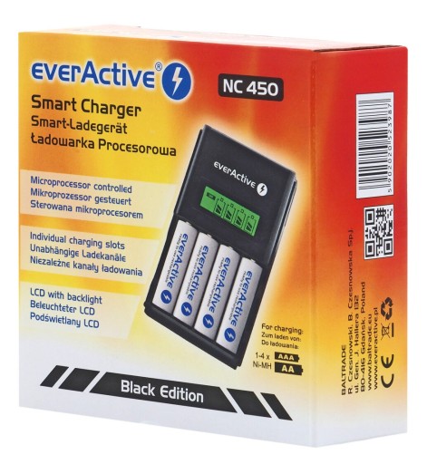 Комплект Everactive NC-450 Black Edition + 4 шт. EverActive R03 AAA (R3)