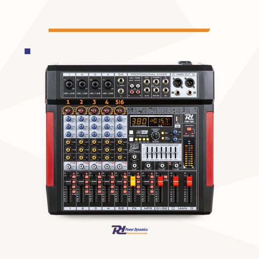 Сценический микшер 6-канальный DSP/USB/BT PRO