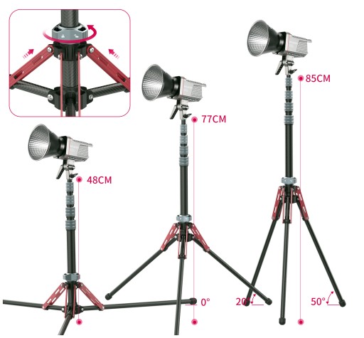 Студийный осветительный стенд KARBON Ulanzi MT-49