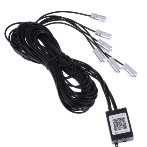 6x EL WIRE FIBER OPTIC LED RGB AMBIENT PILOT 2x8m