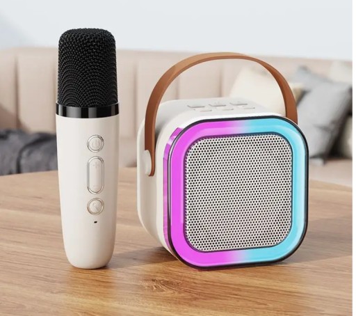 БЕСПРОВОДНОЙ НАБОР ДЛЯ КАРАОКЕ С BLUETOOTH МИКРОФОНОМ И ДИНАМИКОМ ДЛЯ ДЕТЕЙ