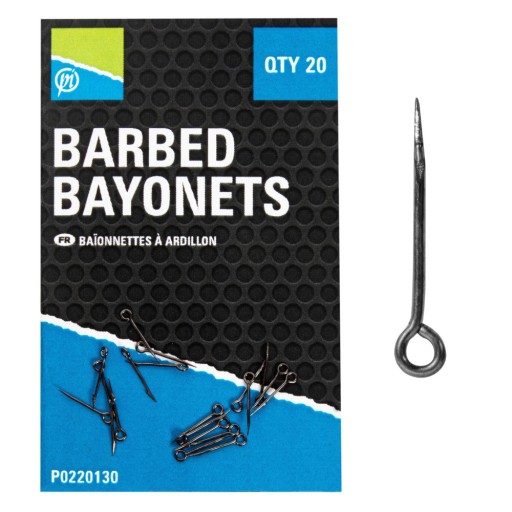 Иглы LURE NEEDLE BAYONET SCREW Preston Barbed Bayonets 20PCS