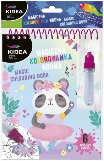 ВОЛШЕБНАЯ МНОГОРАЗОВАЯ ВОДНАЯ РАСКРАСКА KIDEA PANDA