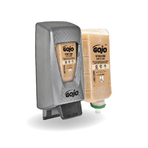 Чистящая паста для рук GOJO Natural Scrub, дозатор и сменный блок 2000 мл.