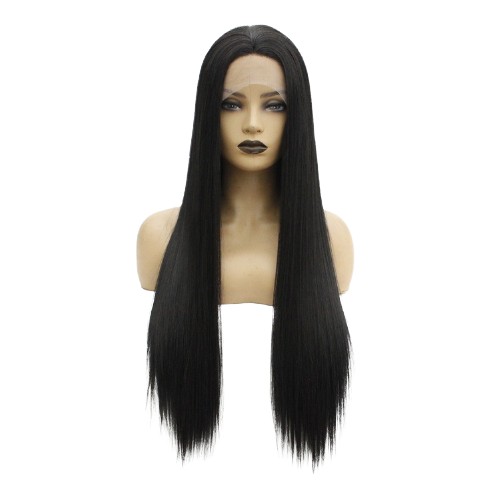 Парик LACE FRONT, черный, 40/55/80см + шапочка БЕСПЛАТНО