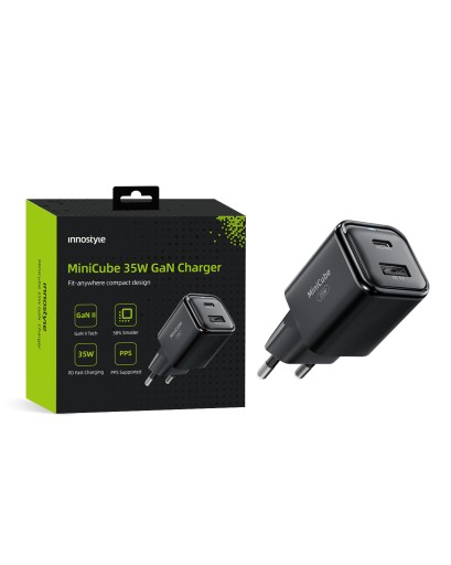 INNOSTYLE SZYBKA ŁADOWARKA KOSTKA USB-C 35W USB TYP C GAN II DO SAMSUNG LED