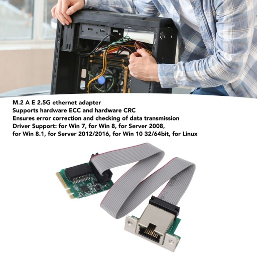 Сетевая карта M.2 2,5G Ethernet 2,5G/1G/100M с одним портом RJ45 W1