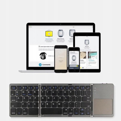 Беспроводная складная Bluetooth-клавиатура B033