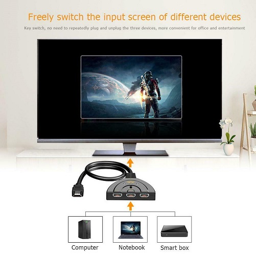Переключатель HDMI-сплиттер 3x1 3 порта 4K-сплиттер