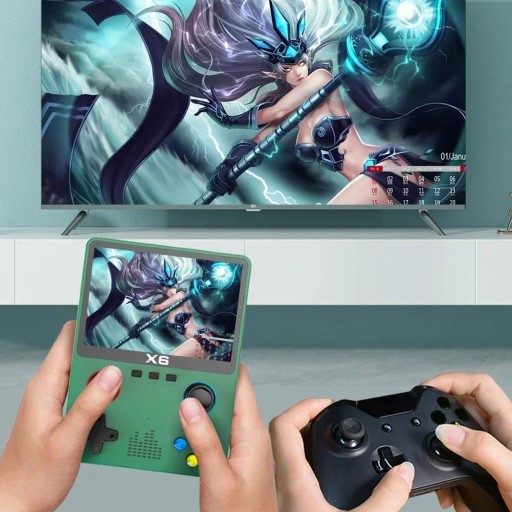 Игровая консоль X6 Портативная игровая консоль в стиле ретро с экраном 3,5/4 дюйма IPS