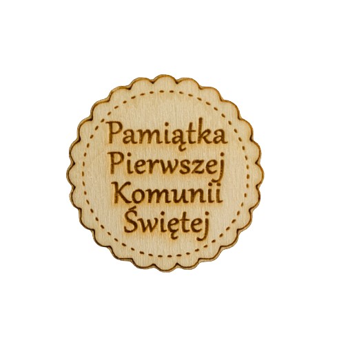 Tabliczka z napisem pamiątka komunii grawer 3 cm