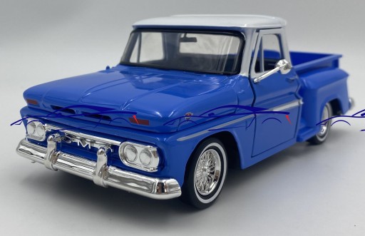 GMC C1000 1966 Fenderside Pickup 1:24 Motormax 79035 синий