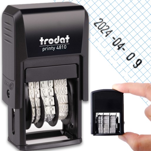 ШТАМП ДАТА ШТАМП TRODAT 4810 ЦИФРА ДАТА ГОД МЕСЯЦ ДЕНЬ ЧЕРНЫЙ ISO