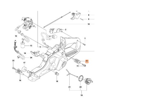 Amortyzator Husqvarna 555, 556, 560XP, 562XP
