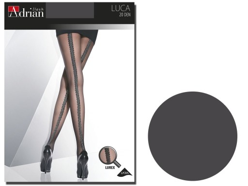 Колготки Luca Adrian плотностью 20 ден, задний шов Fumo 2