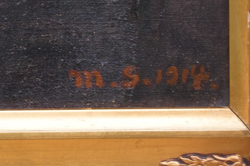 МАРИ САНДХОЛТ (1872-1942) - МУЗЫКАНТЫ 1914 ГОДА КРАСИВАЯ СТАРАЯ ЖИВОПИСЬ МАСЛОМ