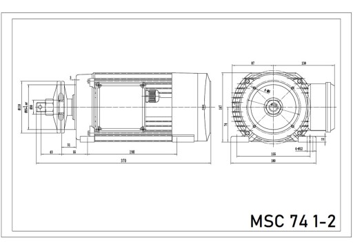 Такса MSC 74 двигатель 1-2 (4кВт 2850об/мин)