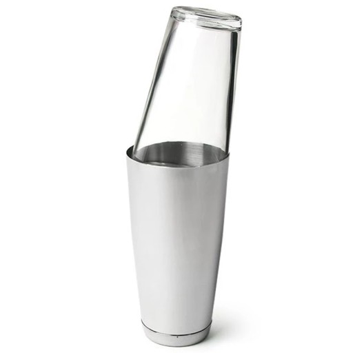 Shaker Bostoński szkło i stal 830ml+500 ml srebrny