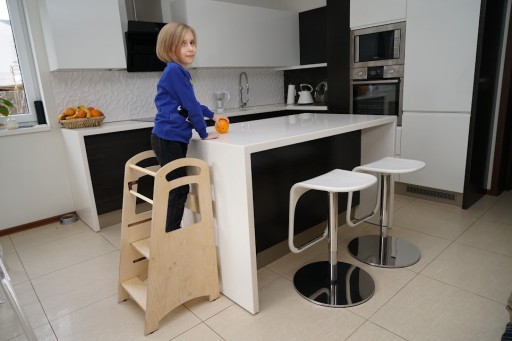 Кухонный помощник Кухонный помощник детский 2в1 Blackboard Solid White PL