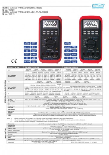 Профессиональный измеритель VFD/дБм/T1/2, USB BRYMEN