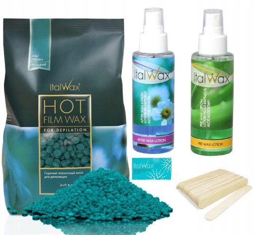 Italwax HARD WAX AZULEN 500 НАБОР для депиляции