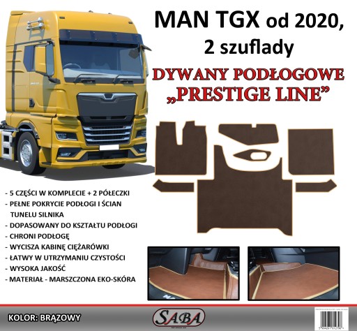 Коврики PRESTIGE LINE Man TGX 2020 г. 2 ящика