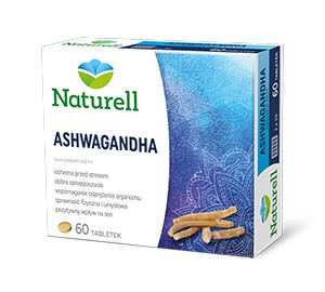 Naturell Ashwagandha 60tabl., żeń-szeń indyjski