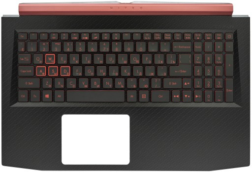 Клавиатура С ПОДСВЕТКОЙ ВЕРХНЕГО КОРПУСА Acer Nitro 5 AN515-52 GTX1060