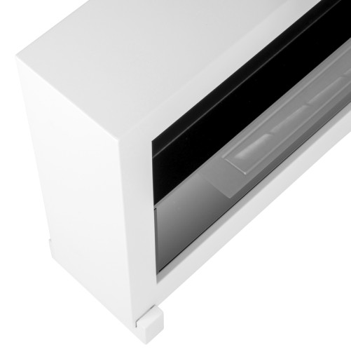 BIOKOMINEK S-Line 3D BOX z SZYBĄ 120 biały STOJĄCY