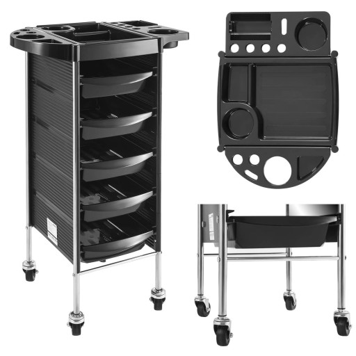 Тележка парикмахерская 6 этажей 5 ящиков PHYSA-RR-6