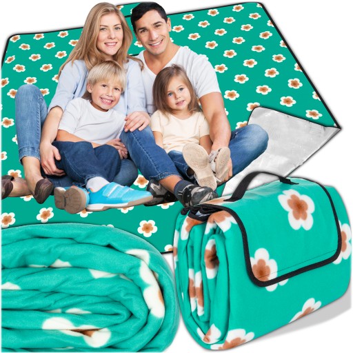 ОДЕЯЛО ДЛЯ ПЛЯЖНОГО ПИКНИКА XXXL 200x200 ТРЕХСЛОЙНОЕ ФЛИСОВОЕ ОДЕЯЛО С ИЗОЛЯЦИЕЙ