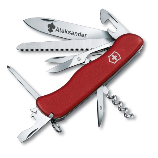 Victorinox 0.9023, Карманный нож Outrider, 111 мм, 14 функций, гравировка на клинке