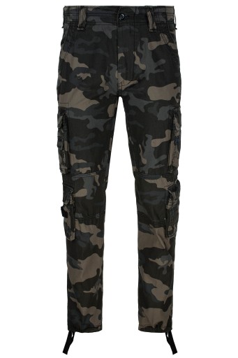 BRANDIT Pure Slim Fit темные брюки XXL с камуфляжным принтом