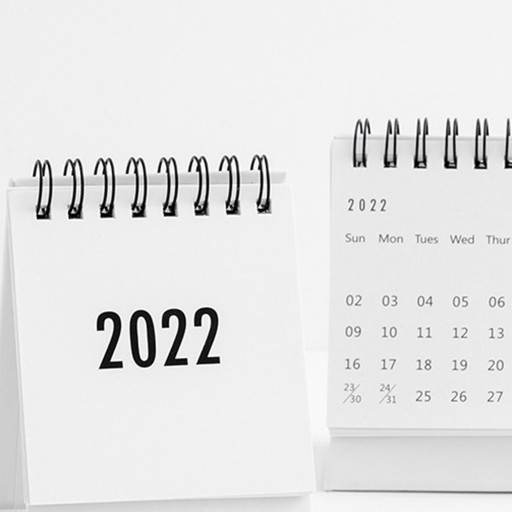 Настольный календарь на 2022 год, ежемесячный постоянный годовой органайзер, белый