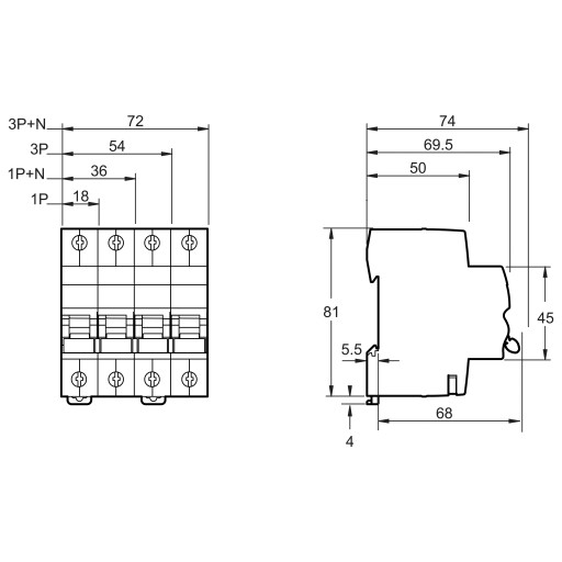 ПРЕДОХРАНИТЕЛЬ АВТОМАТИЧЕСКОГО ВЫКЛЮЧАТЕЛЯ SCHNEIDER ACTI9 iC60N B16A 3P A9F03316