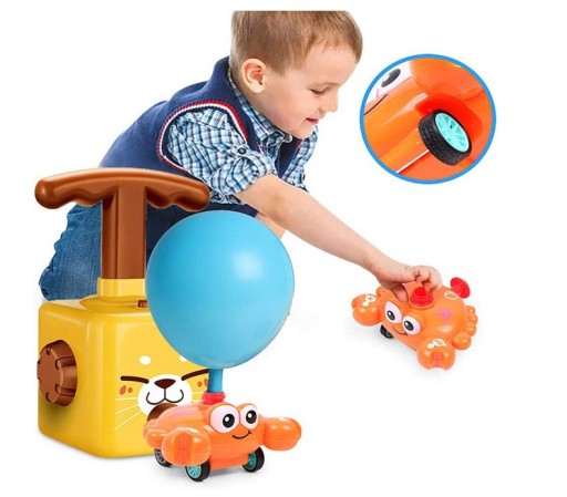 SAMOCHÓD AERODYNAMICZNY WYRZUTNIA + POMPKA BALONY