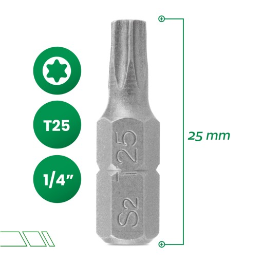 Отвертка TORX 1 4 T25 сверло Sta V8 25 мм с магнитным наконечником