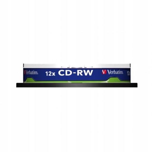 Диск Verbatim CD-RW SERL, устойчивый к царапинам, коробка для торта, 10 упаковок, многоразовая