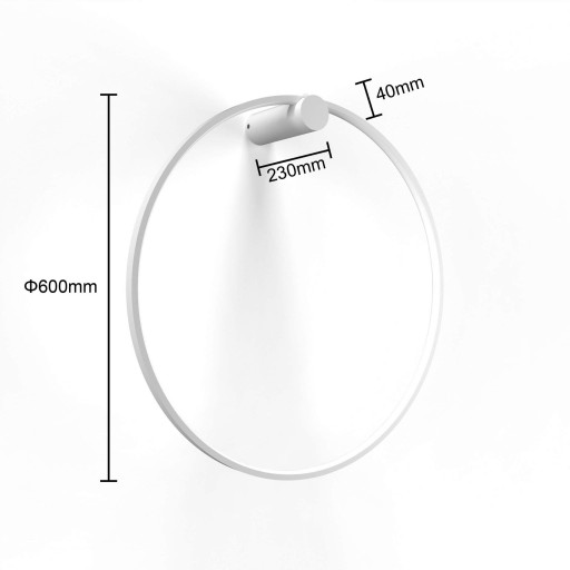 Mirror kinkiet okrągły LED 35W 60cm 3000K IP44