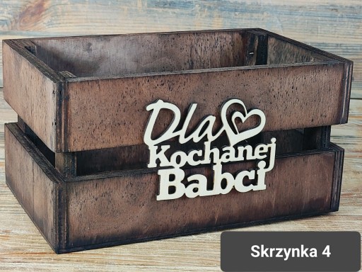 KOSZ SKRZYNECZKA PREZENT DLA DZIADKÓW DZIEŃ BABCI DZIEŃ DZIADKA NAPISY WZOR