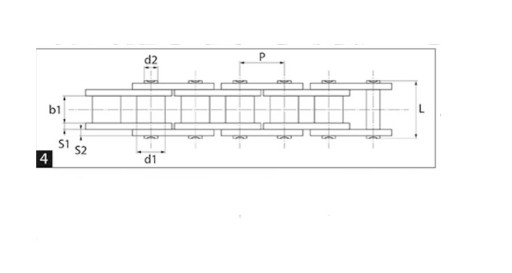 Łańcuch jednorzędowy rolkowy 083 1 P 12.7 mm - 1 m