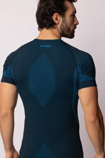 Мужская термофутболка с короткими рукавами Spaio Breeze Black/Blue r.M
