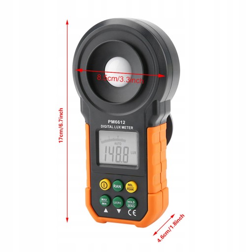 PEAKMETER PM6612 Цифровой люксметр с высоким
