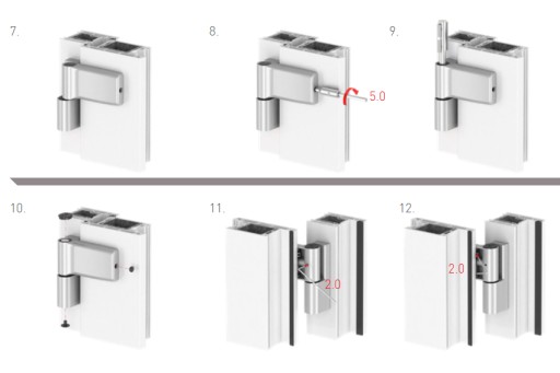 ПЕТЛЯ ПЛАСТИКОВАЯ ДВЕРНАЯ JOCKER INOX 17,5 мм